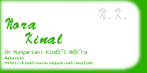 nora kinal business card